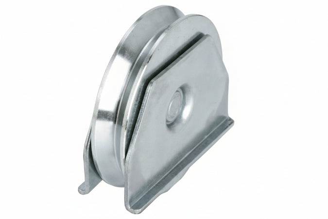 Ruota Cancelli Gola V 1 Cuscinetto A Sfera Art.417 Ee ¸ Mm.120X24 Portata Kg.250 Gola V 92 ° Combi