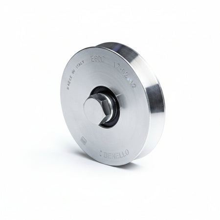 Ruota Cancelli Gola V Art.300- - Mm.120X34 - 6 Pezzi Comunello