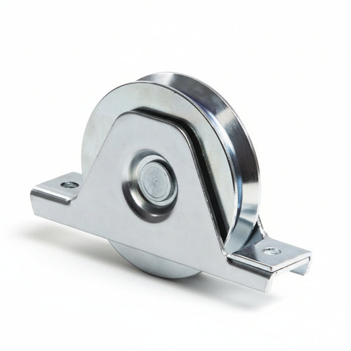 Ruota Cancelli Gola V Supporto Inferiore Art.335- - Ø Mm.100 Supporto Mm.155 - 6 Pezzi Comunello
