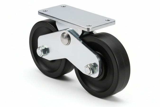 Ruote Combinate Gola Semitonda Con Piastra Superiore Art. 339160 Mm.157, Interasse Mm.190 Comunello