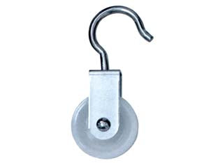 Carrucole Con Gancio Ruota Nylon- - Ø Mm.60X17 - 12 Pezzi