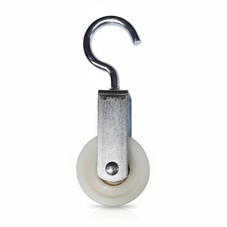 Carrucole Con Gancio Ruota Nylon Con Cuscinetto- - Mm.40 - 12 Pezzi