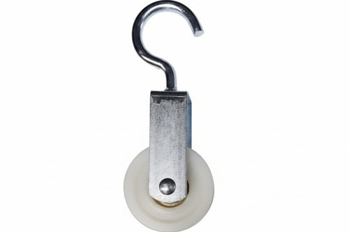 Carrucole Con Gancio Ruota Nylon Con Cuscinetto- - Mm.50 - 12 Pezzi