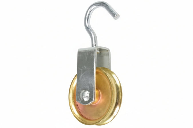 Carrucola Con Gancio Ruota Ottonata- - Ø Mm.35X12 - 20 Pezzi