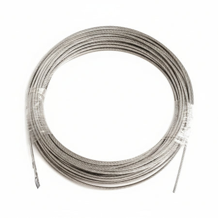 Fune Metallica In Acciaio Zincato In Rotolini Ø Mm.4 In Rotoli Da Mt.10, 72 Fili