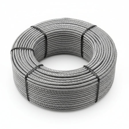 Fune Metallica In Acciaio Zincato- - Ø Mm.3 In Rotoli Da Mt.100, 42 Fili - 1 Rotolo