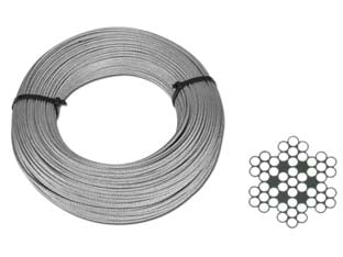 Fune Metallica In Acciaio Inox Aisi 316 49 Fili- - Ø Mm.6 Rotoli Da Mt.10 - 1 Rotolo Quality