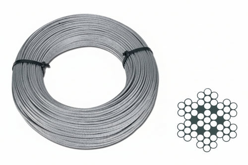 Fune Metallica In Acciaio Inox Aisi 316 49 Fili- - Ø Mm.3,0Xmt.10 - 1 Matassa