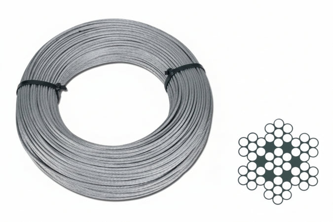 Fune Metallica In Acciaio Inox Aisi 316 49 Fili- - Ø Mm.3,0Xmt.10 - 1 Matassa