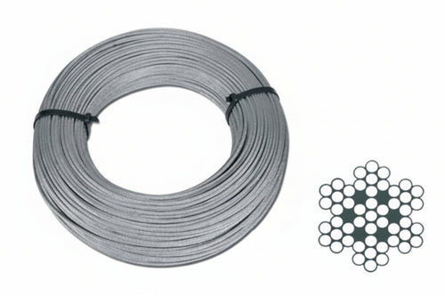 Fune Metallica In Acciaio Inox Aisi 316 49 Fili- - Ø Mm.3,0Xmt.25 - 1 Matassa