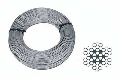 Fune Metallica In Acciaio Inox Aisi 316 49 Fili- - Ø Mm.4,0Xmt.10 - 1 Matassa
