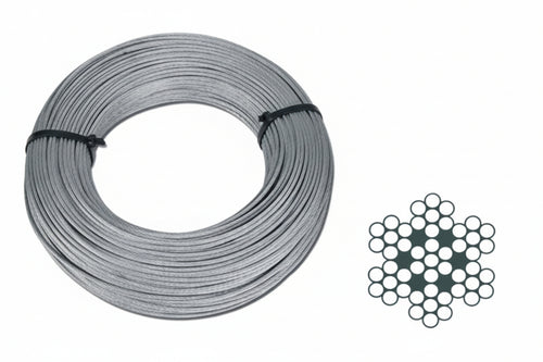 Fune Metallica In Acciaio Inox Aisi 316 49 Fili- - Ø Mm.5,0Xmt.10 - 1 Matassa