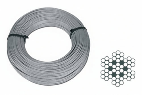 Fune Metallica In Acciaio Inox Aisi 316 49 Fili- - Ø Mm.6,0Xmt.50 - 1 Matassa