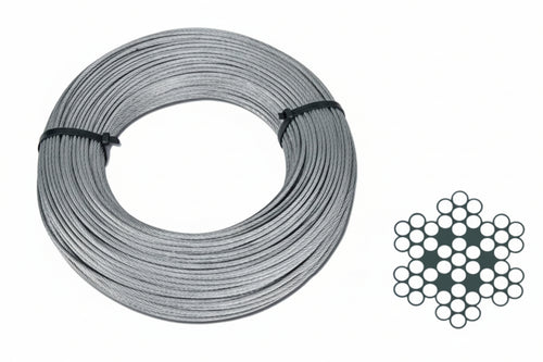 Fune Metallica In Acciaio Inox Aisi 316 49 Fili- - Ø Mm.5,0Xmt.50 - 1 Matassa