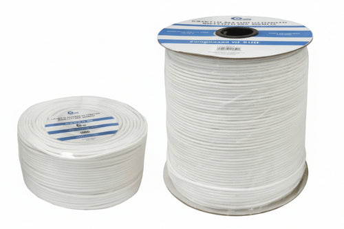 Cavetto Acciaio Ottonato Rivestito In Pvc Bianco- - Ø Mm.4,4 Rt Da Mt.500 - 500 Mt Quality