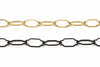 Catena Sagomata Per Lampadari- - Ø Mm.2,5X44X20 In Ferro Ottonato - 10 Mt