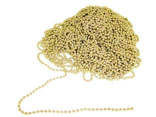 Catena A Perline In Ottone Lucido- - Ø Mm.3,5 - 25 Mt