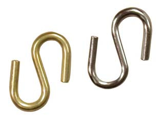 Ganci S Appendiquadri- - Filo Ø Mm.2,4 Ferro Ottonato - 200 Pezzi