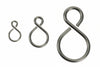 Ganci Ad S In Acciaio Nichelato- - Ø Mm.2X21X32 - 200 Pezzi