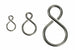 Ganci Ad S In Acciaio Nichelato- - Ø Mm.2X21X32 - 200 Pezzi
