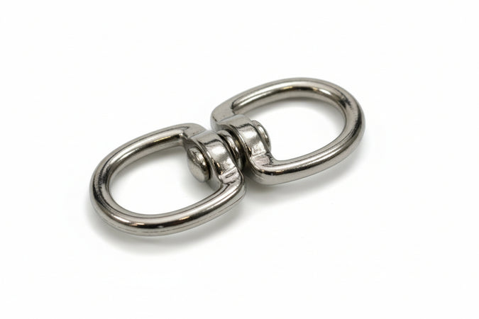 Givolari Ad Anello Doppio Occhio In Acciaio Cromato- - Mm.65 3/4 - 10 Pezzi Quality