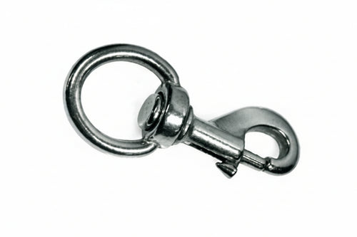 Moschettoni Redine Con Girello In Ottone Nichelato- - Mm.110 Con Asola Da Mm.28 - 5 Pezzi