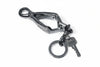 Moschettoni Per Guinzagli A Pinza In Acciaio Nichelato- - Mm.60 Con Asola Da Mm.12 - 5 Pezzi