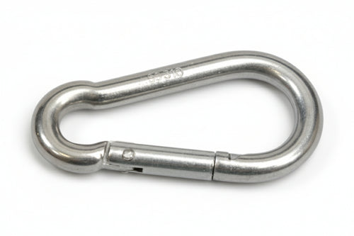Moschettoni Da Pompiere In Acciaio Inox- - Mm.60X6 - 10 Pezzi