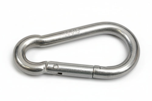 Moschettoni Da Pompiere In Acciaio Inox- - Mm.100X10 - 5 Pezzi