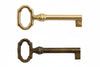 Chiavi Per Mobili Mod.33727 In Ottone- - Mm.27X69 Lunghezza Gambo Mm.42 Ottone Antico - 10 Pezzi Metalstyle