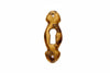 Bocchette Per Mobili Sagomate Mod.30623 In Ottone Anticato- - Mm.17X52H. - 5 Pezzi Metalstyle