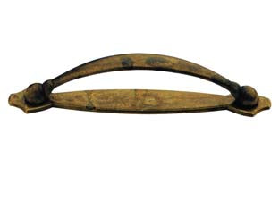 Maniglie Per Mobili Fisse Mod.18900 In Ottone Anticato- - Mm.125X22H. - Interfori Mm.96 - 5 Pezzi Metalstyle