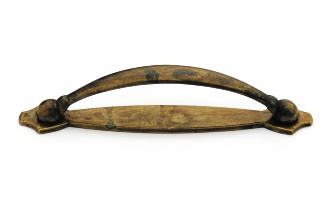 Maniglie Per Mobili Fisse Mod.18900 In Ottone Anticato- - Mm.125X22H. - Interfori Mm.96 - 5 Pezzi Metalstyle