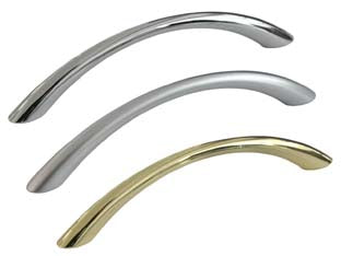 Maniglie Per Mobili Fisse Mod.Up82 In Zama- - Interfori Mm.96 Cromo Lucido - 5 Pezzi Metalstyle