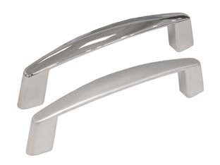 Maniglie Per Mobili Fisse Mod.Un17-18 In Zama- - Interfori Mm.96 Cromo Opaco - 5 Pezzi Metalstyle