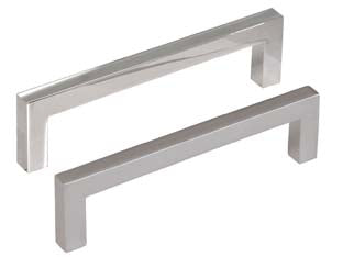 Maniglie Per Mobili Fisse Mod.Un34 In Zama- - Interfori Mm.96 Cromo Opaco - 5 Pezzi Metalstyle