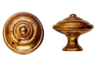 Pomoli Per Mobili Mod.24499 In Ottone Anticato- - Ø Mm. 25 - 5 Pezzi Metalstyle