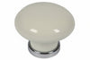 Pomoli Tondi In Porcellana Mod.P04.01 Avorio- - Ø Mm.31X26H. - 5 Pezzi Metalstyle