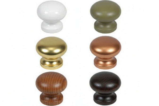 Pomoli Per Mobili In Legno Liscio- - Ø Mm.30 Faggio Grezzo - 10 Pezzi