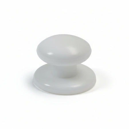 Pomoli Per Mobili Con Rosetta In Nylon- - Ø Mm.30 Bianco - 10 Pezzi