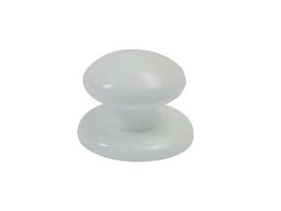 Pomoli Per Mobili Con Rosetta In Nylon- - Ø Mm.40 Bianco - 10 Pezzi