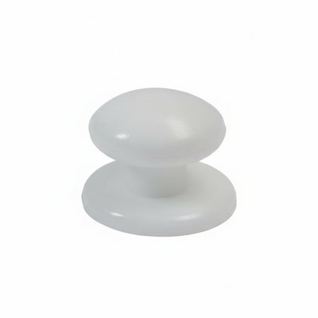 Pomoli Per Mobili Con Rosetta In Nylon- - Ø Mm.40 Bianco - 10 Pezzi