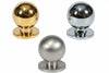 Pomoli Per Mobili In Ottone A Sfera- - Ø Mm.15 In Ottone Oro Lucido - 5 Pezzi