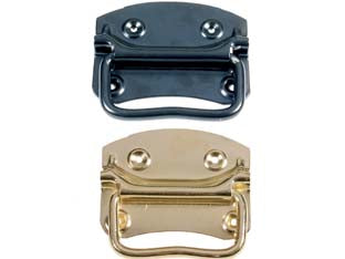 Maniglie Per Bauli Tipo Americano Snodate- - Mm.110X85X50H. Verniciate Nere - 12 Pezzi