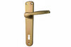 Maniglia Alu Con Placca In Alluminio Bronzato- - Mm.90 - 1 Paio