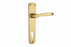 Maniglia Alu Con Placca In Alluminio Bronzato- - Mm.90 - 1 Paio