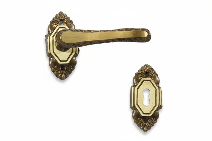 Maniglia Lavinia Con Rosetta In Ottone- - Tipo Leggero - 1 Paio