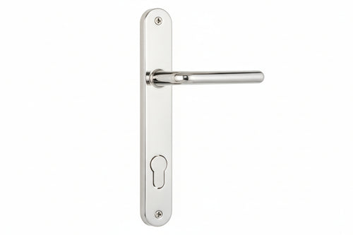Maniglia Vega Con Placca Foro Yale In Zama Finit. Ott. Cromo Satinato- - Mm.90 Foro Yale - 2 Paio Cottali