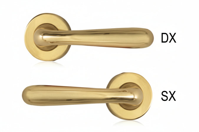 Mezza Maniglia Goccia In Zama Finitura Ottone Lucido Dx Cottali