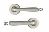 Mezza Maniglia Karol Serie 9561 In Zama Finitura Ottone Cromo Satinato- - Dx - 4 Pezzi Cottali